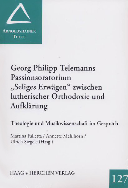 Buchcover Georg Philipp Telemanns Passionsoratorium