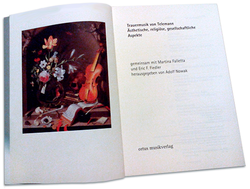 Buchcover Trauermusik von Telemann