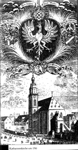 Illustartion Frankfurt Katharinenkirche um 1700