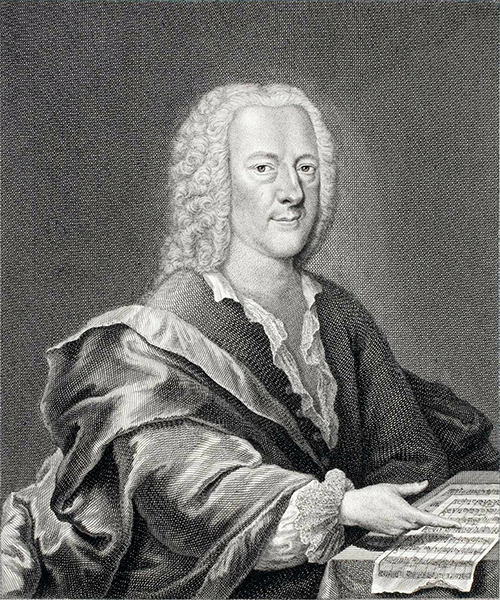 Telemann Kupferstich von Georg Lichtensteger ca. 1745